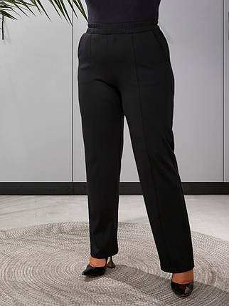Жіночі брюки чорні великого розміру батал Розміри: 50-52, 54-56, 58-60, 62-64, фото 1
