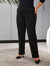 Жіночі брюки чорні великого розміру батал Розміри: 50-52, 54-56, 58-60, 62-64, фото 5
