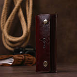 Шкіряна ключниця Shvigel 16532 Бордовий, фото 6