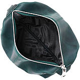 Шкіряна матова косметичка Shvigel 16399 Зелений, фото 3