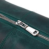 Шкіряна матова косметичка Shvigel 16399 Зелений, фото 5