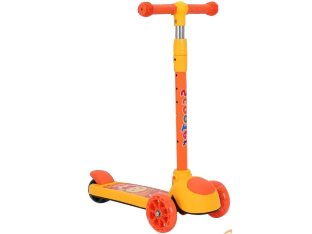 🧡Дитячий самокат трьохколісний 029 Помаранчевий, фото 1
