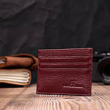 Практичний кард-кейс із натуральної шкіри ST Leather 22446 Бордовий, фото 5