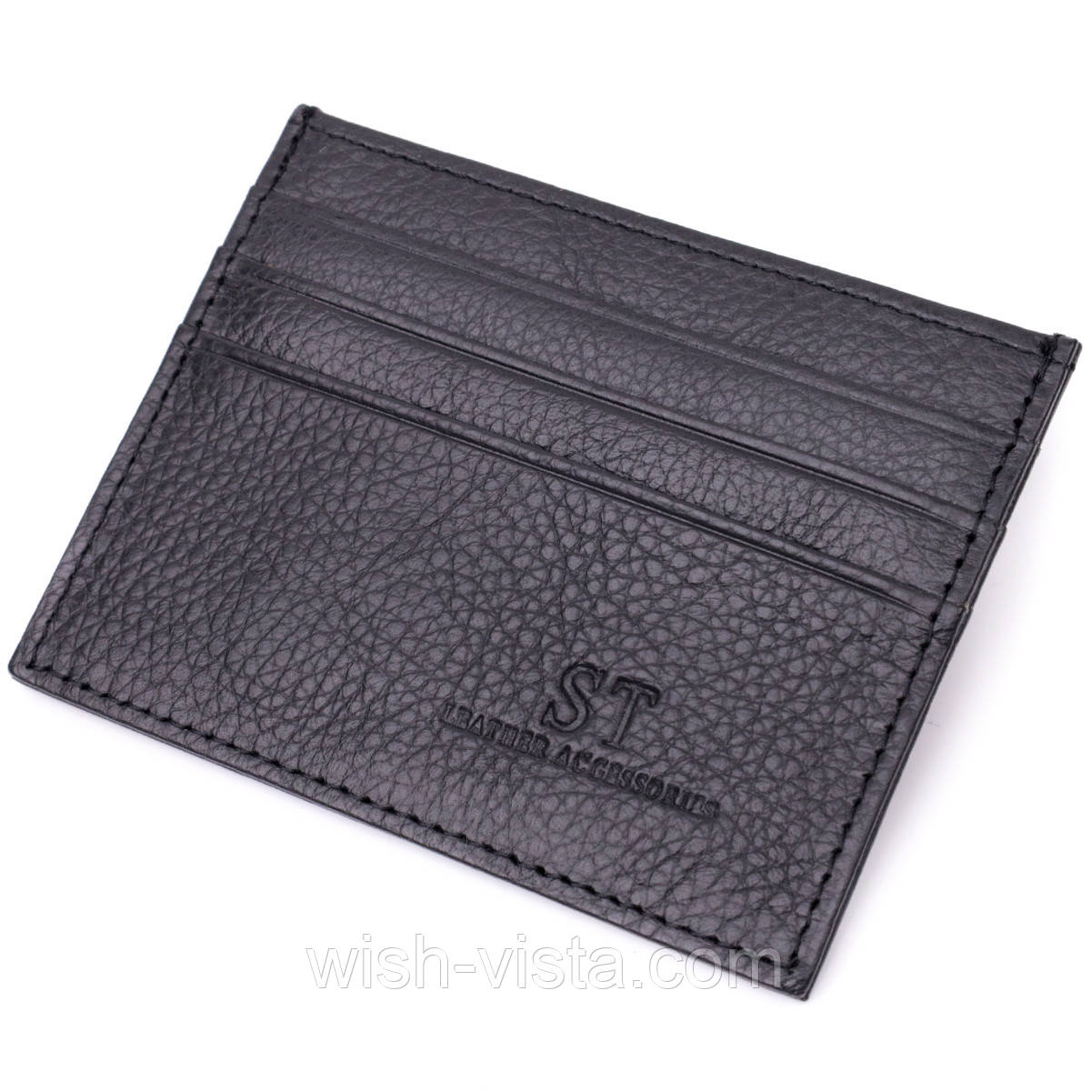 Кард-кейс із натуральної шкіри ST Leather 22447 Чорний, фото 1