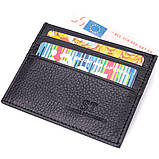 Кард-кейс із натуральної шкіри ST Leather 22447 Чорний, фото 3