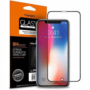 Захисне скло Spigen Glas.tR Slim Full Cover до iPhone 11 / XR Black (064GL25233)