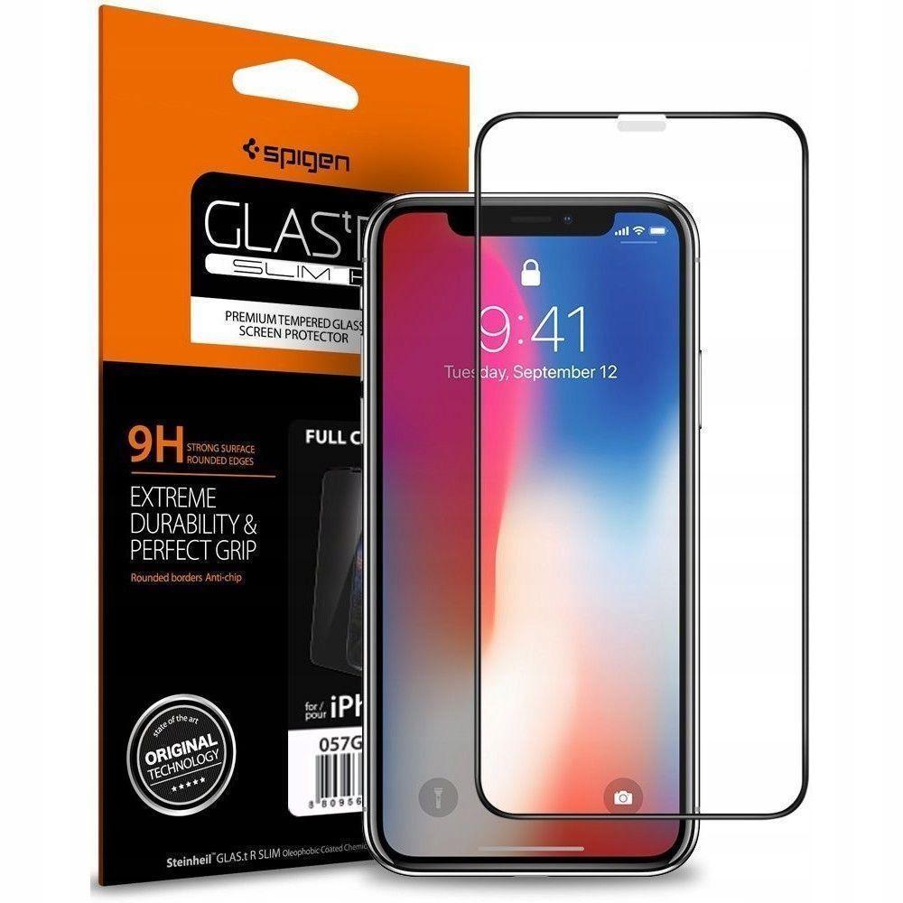 Захисне скло Spigen Glas.tR Slim Full Cover до iPhone 11 / XR Black (064GL25233), фото 1