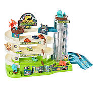 Паркування для машинок (3 поверхи, 6 машинок, музика, світло, ліфт, фігурки динозаврів, на батарейках) T103-66A Акція до 27.04, фото 3