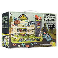 Паркування для машинок (3 поверхи, 6 машинок, музика, світло, ліфт, фігурки динозаврів, на батарейках) T103-66A Акція до 27.04, фото 6