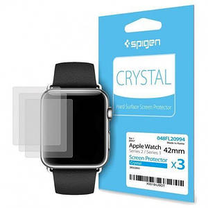 Захисна Плівка SPIGEN Crystal для Apple Watch 42mm 1/2/3 Gen. 3 шт. Clear (048FL20994)