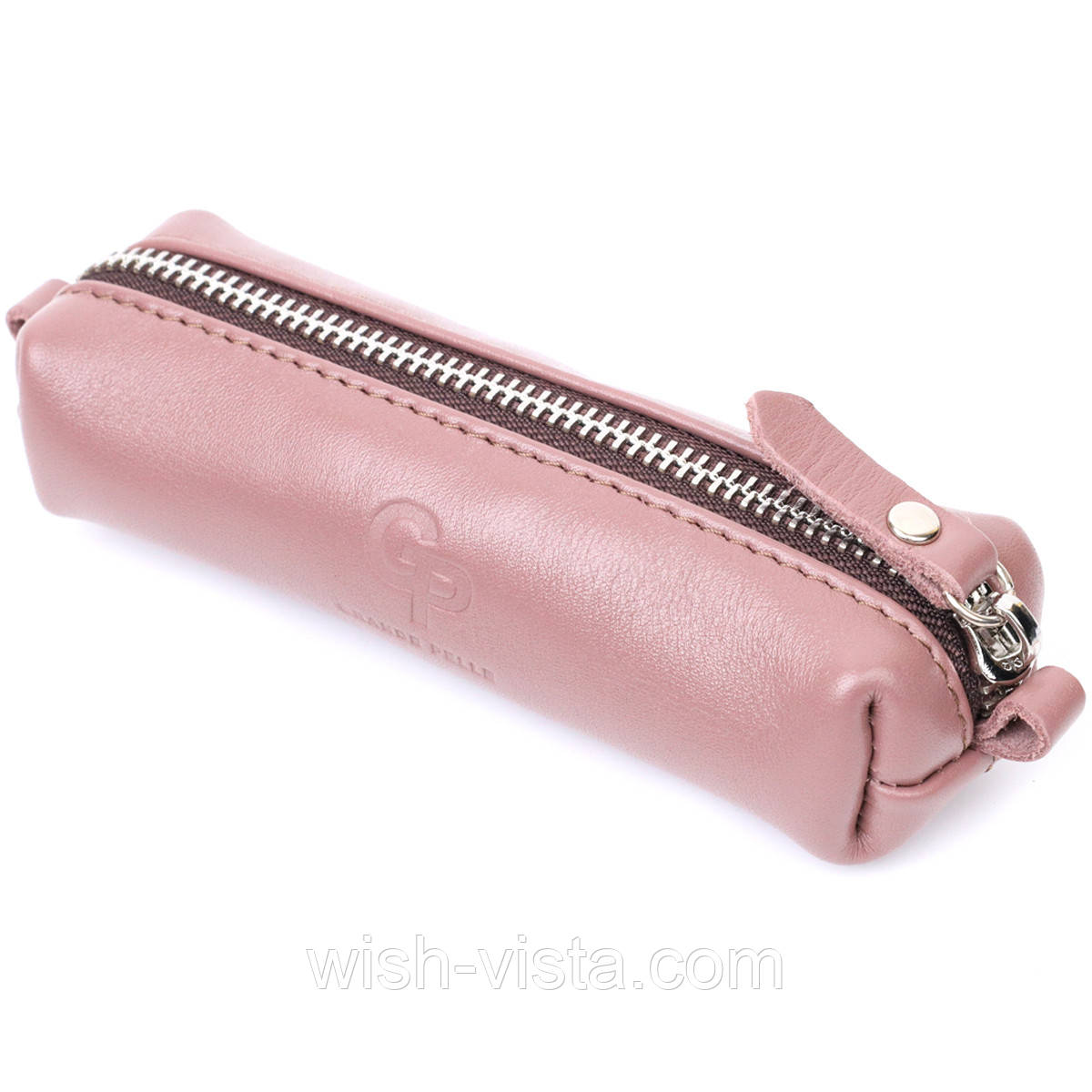 Жіноча шкіряна ключниця GRANDE PELLE 16791 Пудровий, фото 1
