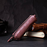 Жіноча шкіряна ключниця GRANDE PELLE 16791 Пудровий, фото 6