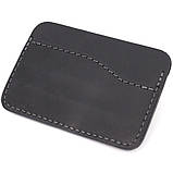 Горизонтальний картхолдер із тримачем для Apple AirTag з натуральної шкіри GRANDE PELLE 11611 Чорний, фото 2