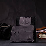 Горизонтальний картхолдер із тримачем для Apple AirTag з натуральної шкіри GRANDE PELLE 11611 Чорний, фото 7