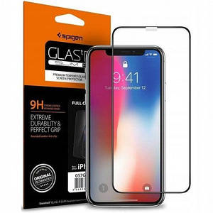 Захисне скло Spigen Glas.tR Slim Full Cover до iPhone XR / iPhone 11 Black (064GL25233)
