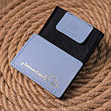 Шкіряний картхолдер комбі двох кольорів Серце GRANDE PELLE 16701 Жовто-блакитний, фото 6