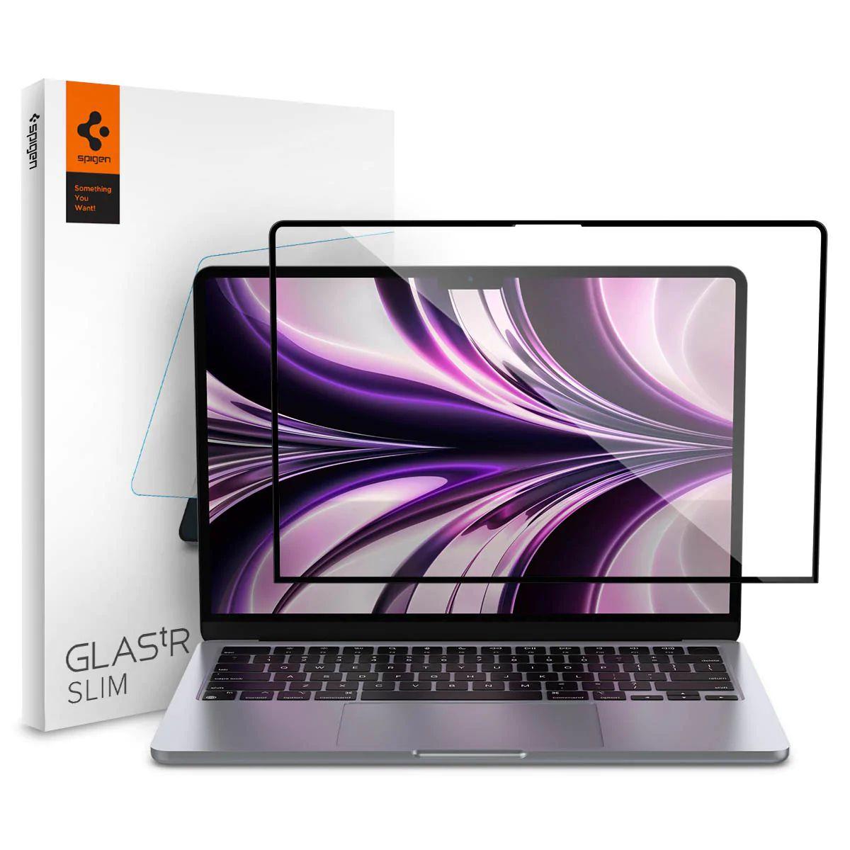 Захисне скло Spigen Glas.tR Slim Full Cover до MacBook Air 13.6" M2 (2022) Black (AGL05504)