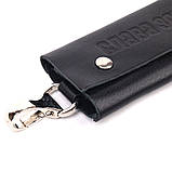 Ключниця в глянсовій шкірі Слава ЗСУ GRANDE PELLE 16717 Чорна, фото 5