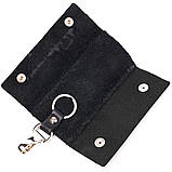 Ключниця в глянсовій шкірі Серце GRANDE PELLE 16718 Чорна, фото 4