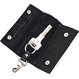 Ключниця в глянсовій шкірі Серце GRANDE PELLE 16718 Чорна, фото 5