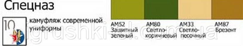 Тематичний набір акрилових фарб Хома "Спецназ"