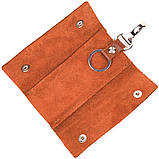 Ключниця в глянсовій шкірі Слава ЗСУ GRANDE PELLE 16720 Світло-коричнева, фото 4