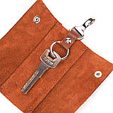 Ключниця в глянсовій шкірі Слава ЗСУ GRANDE PELLE 16720 Світло-коричнева, фото 5