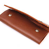 Ключниця в глянсовій шкірі Серце GRANDE PELLE 16721 Світло-коричнева, фото 3