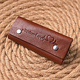 Ключниця в глянсовій шкірі Серце GRANDE PELLE 16721 Світло-коричнева, фото 6