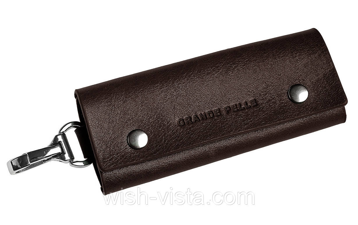 Ключниця з натуральної шкіри Grande Pelle 11380 Коричневий, фото 1