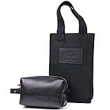 Косметичка з гладкої шкіри на змійці Україна GRANDE PELLE 16761 Чорна, фото 5