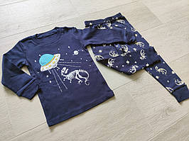 Дитяча піжама на хлопчика 1-5 років демісезонна з малюнком НЛО, арт. 726