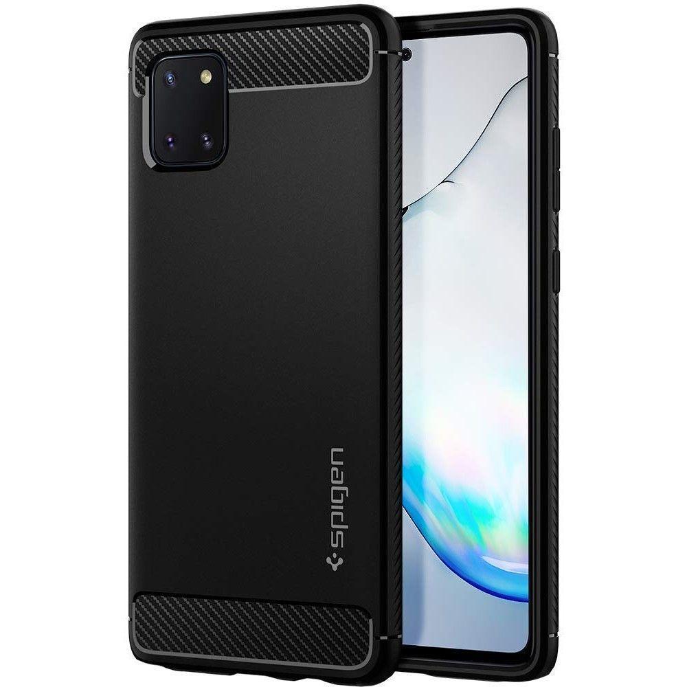 Чохол Spigen Rugged Armor для Samsung Galaxy Note 10 Lite Matte Black (ACS00677), фото 1