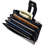 Кардхолдер із натуральної зернистої шкіри KARYA 21332 Чорний, фото 4