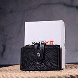 Кардхолдер із натуральної зернистої шкіри KARYA 21332 Чорний, фото 7