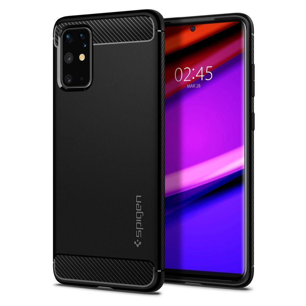 Чохол Spigen Rugged Armor для Samsung Galaxy S20 Plus Matte Black (ACS00753), фото 1
