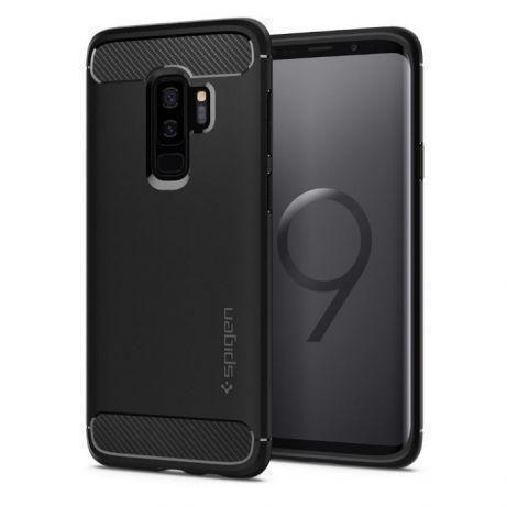 Чохол Spigen Rugged Armor для Samsung Galaxy S9 Plus Matte Black (593CS22921), фото 1