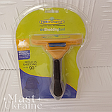 Фурмінатор для грумінгу собак з короткою шерстю, FURminator для собак великих порід, FDS-10-Yellow, фото 2