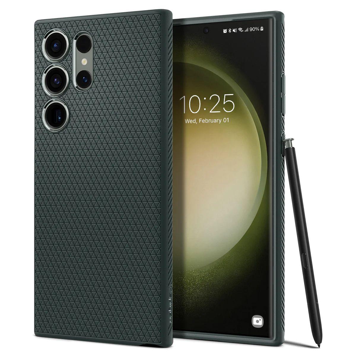 Чохол Spigen Liquid Air до Samsung Galaxy S23 Ultra Abyss Green (ACS05615), фото 1