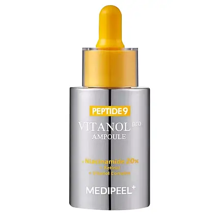 Антивікова освітлююча сироватка з 20% ніацинаміду Medi-Peel Peptide 9 Vitanol Ampoule Pro, 30 мл, фото 1