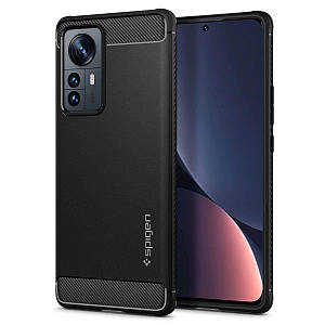 Чохол Spigen Rugged Armor до Xiaomi 12T/12T Pro Matte Black (ACS05299)