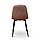 Компактний сучасний кухонний обідній м'який стілець коричневий велюровий для кухні їдальні модерн Нота, фото 3
