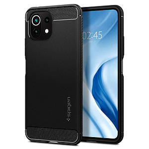 Чохол Spigen Rugged Armor для Xiaomi Mi 11 Lite/ Mi 11 Lite 5G Matte Black (ACS02843)
