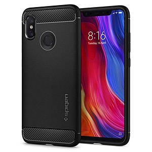 Чохол Spigen Rugged Armor для Xiaomi Mi 8 Black (S11CS23359)