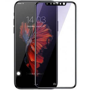 Защитное стекло Baseus 0.23mm Silk Screen Glass для iPhone X/XS Black