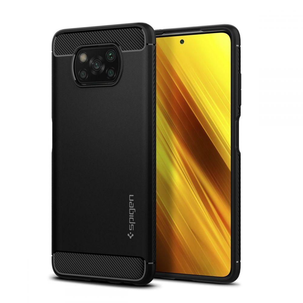 Чохол Spigen Rugged Armor для Xiaomi POCO Pro X3 / X3 NFC Matte Black (ACS02159), фото 1