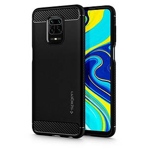 Чохол Spigen Rugged Armor для Xiaomi Redmi Note 9S / 9 Pro / 9 Pro Max Black (ACS01189)