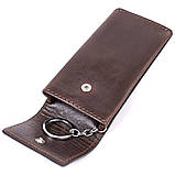 Оригінальна ключниця у формі футляра з натуральної шкіри Grande Pelle 22570 Коричневий, фото 5