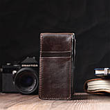 Оригінальна ключниця у формі футляра з натуральної шкіри Grande Pelle 22570 Коричневий, фото 9