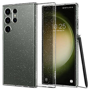 Чохол Spigen Liquid Crystal Glitter до Samsung Galaxy S23 Ultra Crystal Quartz (ACS05612)